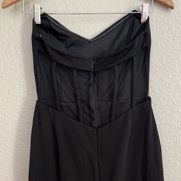 NWOT Iconic Arrival Black Strapless Bustier Mermaid Maxi Dress - Picture 6 of 9